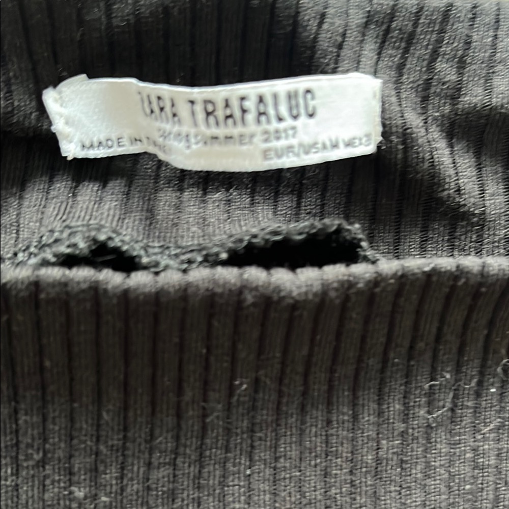 Black Ribbed Long Sleeve Top - Picture 8 of 8
